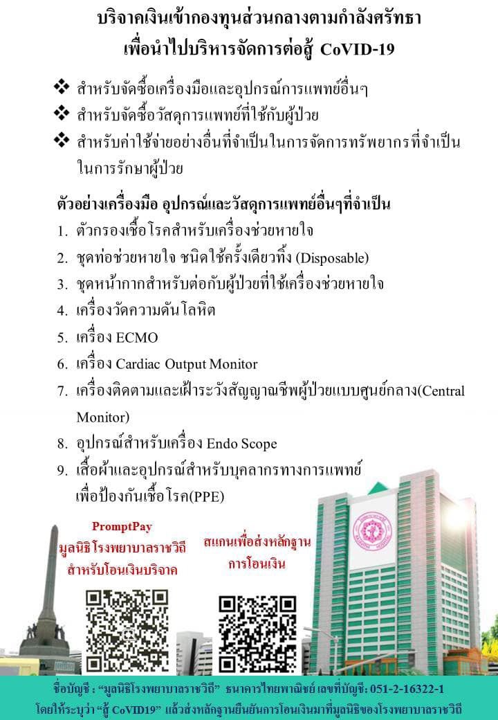 รพ ราชวิถี สู้ CoVID-19